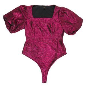 Ont Welfth Metallic Pink Bodysuit  Size Medium  BNWOT